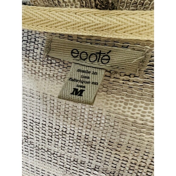 Ecote Open Front Long Draping Fair Isle Cardigan Size M Long Sleeve Pockets - Picture 6 of 8